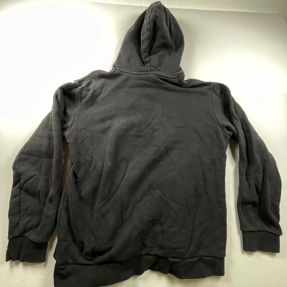 Adidas Originals Trefoil Hoodie Mens Black White Logo Pullover Sweatshirt
